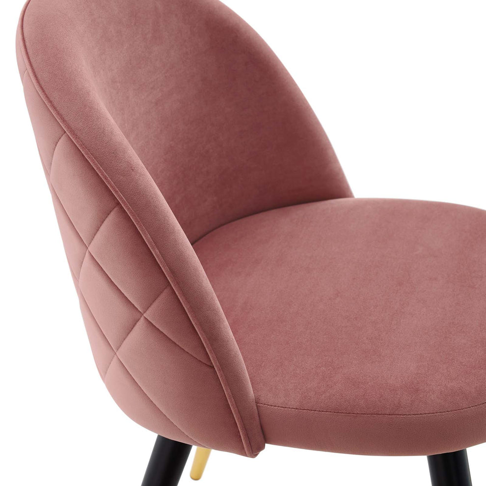 Cordial Performance Velvet Dining Chairs - Set of 2 By Modway - EEI-4525 | Dining Chairs | Modishstore - 3