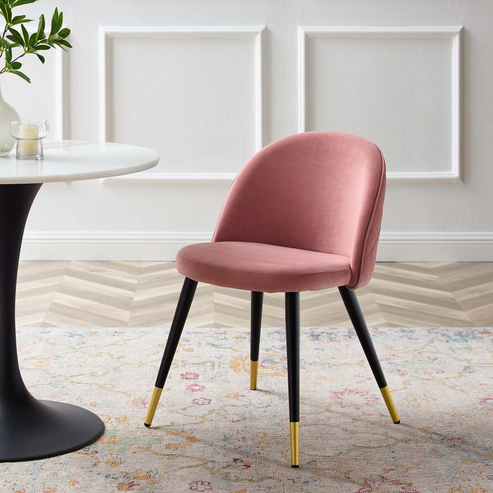 Cordial Performance Velvet Dining Chairs - Set of 2 By Modway - EEI-4525 | Dining Chairs | Modishstore - 1