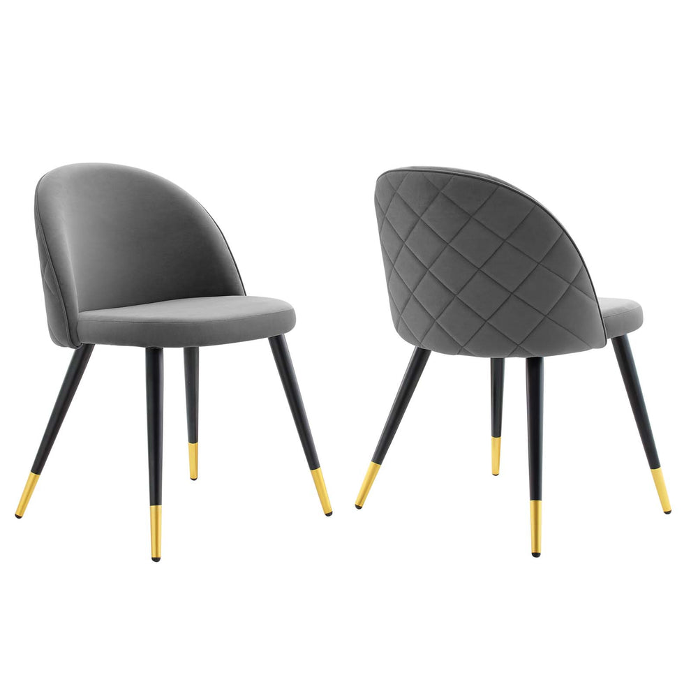 Cordial Performance Velvet Dining Chairs - Set of 2 By Modway - EEI-4525 | Dining Chairs | Modishstore - 16