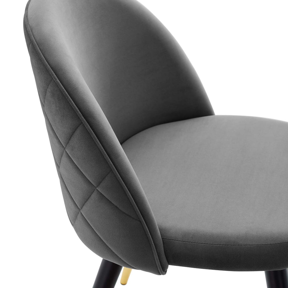 Cordial Performance Velvet Dining Chairs - Set of 2 By Modway - EEI-4525 | Dining Chairs | Modishstore - 24