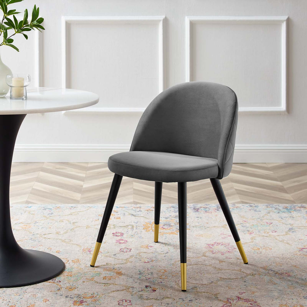 Cordial Performance Velvet Dining Chairs - Set of 2 By Modway - EEI-4525 | Dining Chairs | Modishstore - 9