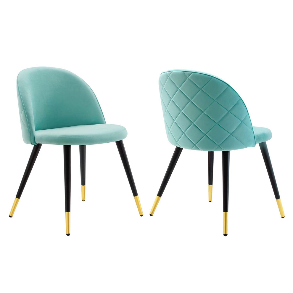 Cordial Performance Velvet Dining Chairs - Set of 2 By Modway - EEI-4525 | Dining Chairs | Modishstore - 21