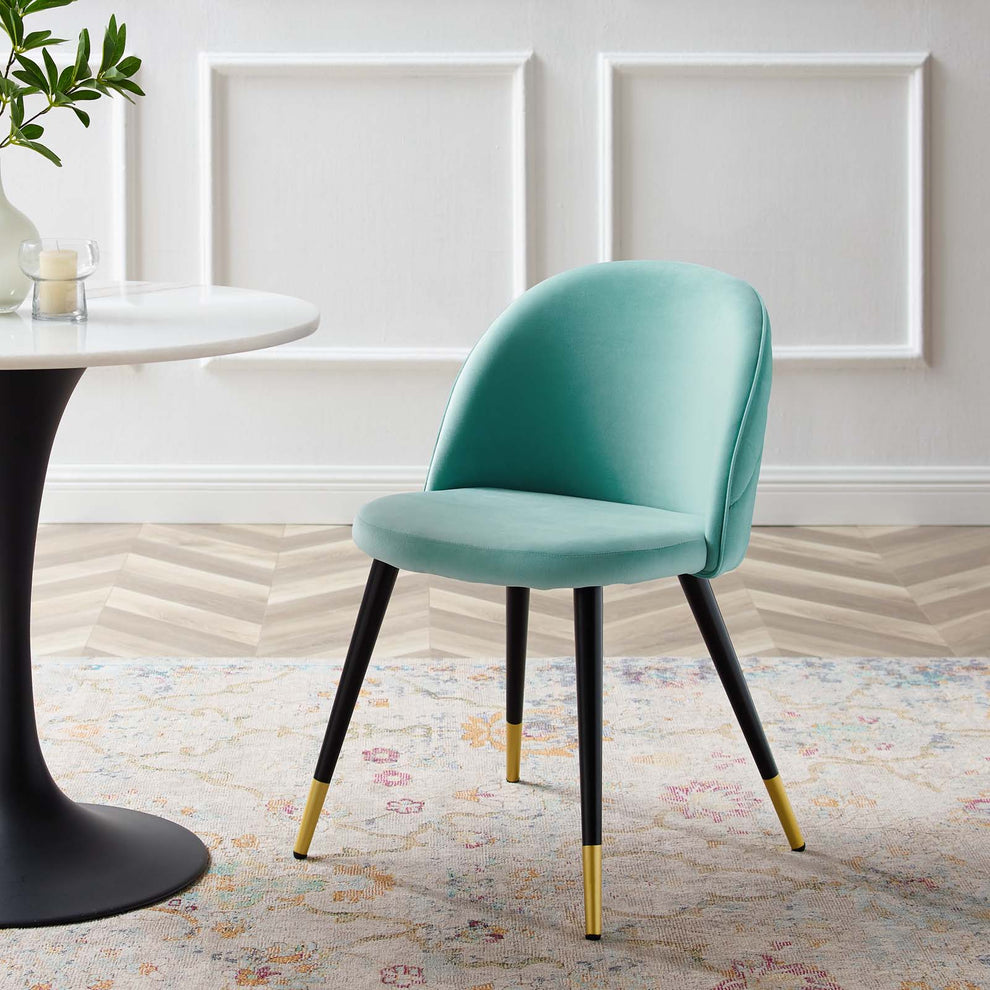 Cordial Performance Velvet Dining Chairs - Set of 2 By Modway - EEI-4525 | Dining Chairs | Modishstore - 12
