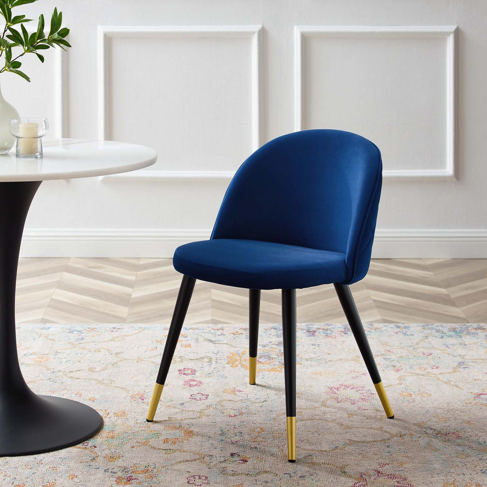 Cordial Performance Velvet Dining Chairs - Set of 2 By Modway - EEI-4525 | Dining Chairs | Modishstore - 8
