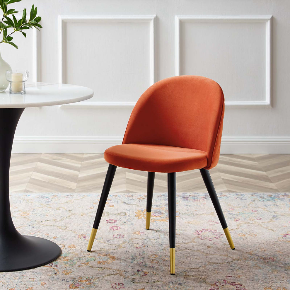Cordial Performance Velvet Dining Chairs - Set of 2 By Modway - EEI-4525 | Dining Chairs | Modishstore - 10