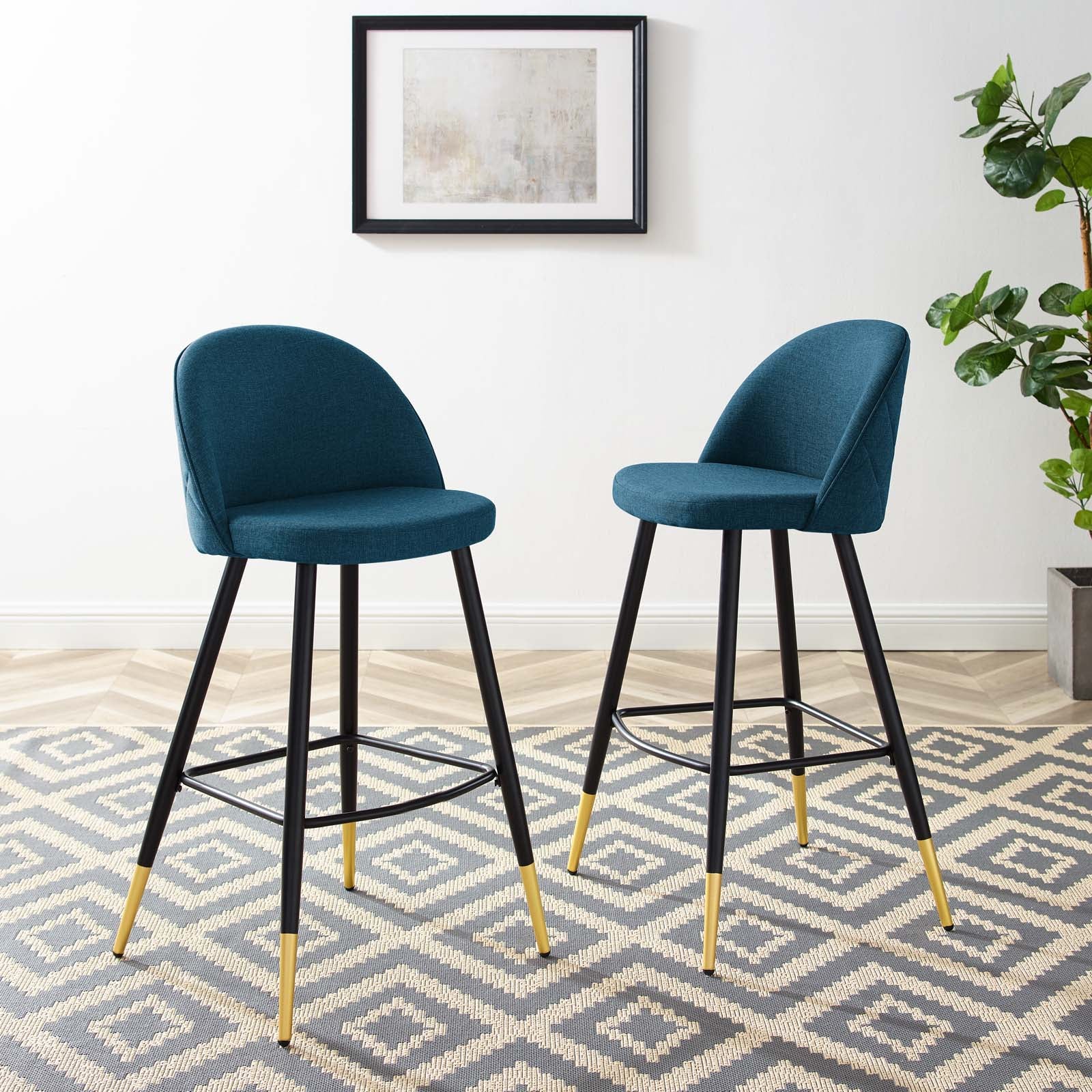 Cordial Fabric Bar Stools - Set of 2 By Modway | Bar stool | Modishstore