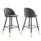 Cordial Performance Velvet Bar Stools - Set of 2 By Modway - EEI-4527 | Bar stools | Modishstore - 7
