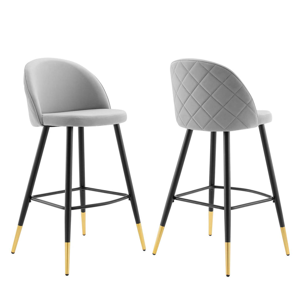 Cordial Performance Velvet Bar Stools - Set of 2 By Modway - EEI-4527 | Bar stools | Modishstore - 12