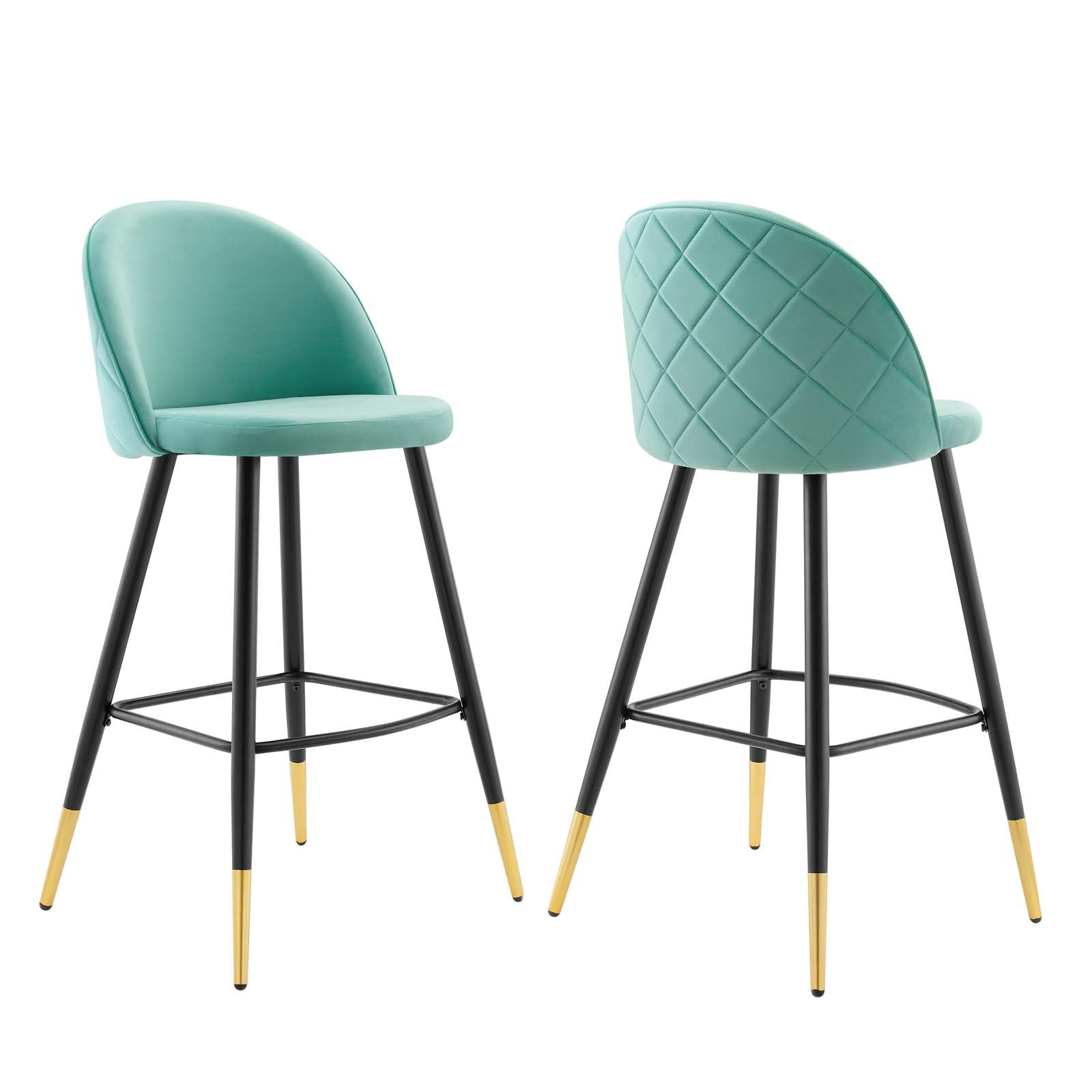 Cordial Performance Velvet Bar Stools - Set of 2 By Modway - EEI-4527 | Bar stools | Modishstore - 17