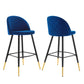 Cordial Performance Velvet Bar Stools - Set of 2 By Modway - EEI-4527 | Bar stools | Modishstore - 22