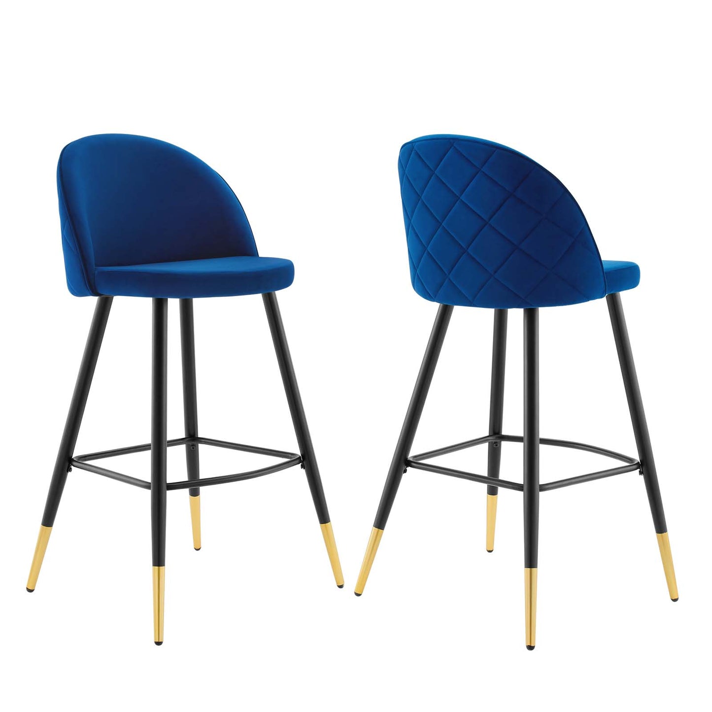 Cordial Performance Velvet Bar Stools - Set of 2 By Modway - EEI-4527 | Bar stools | Modishstore - 22