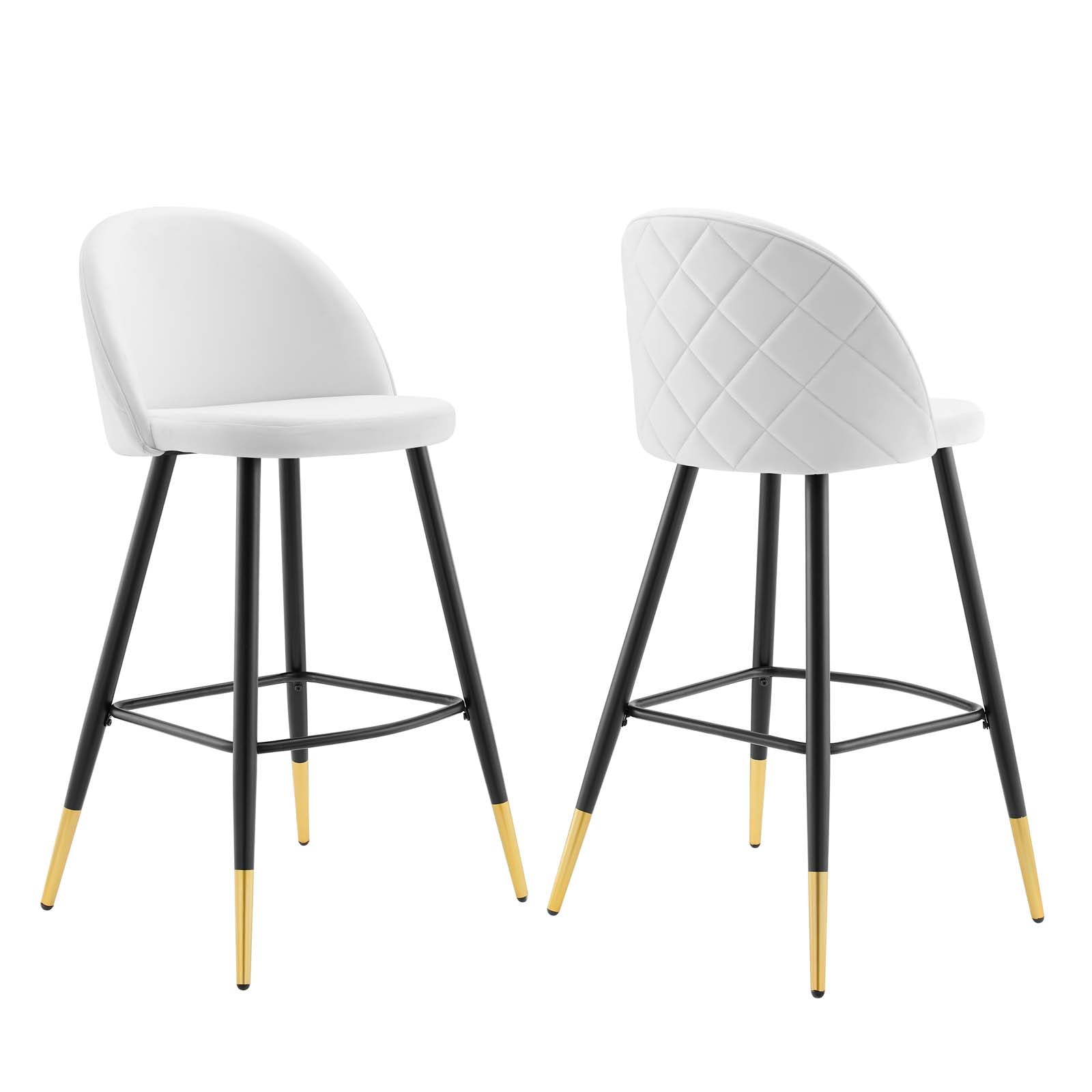 Cordial Performance Velvet Bar Stools - Set of 2 By Modway - EEI-4527 | Bar stools | Modishstore - 37
