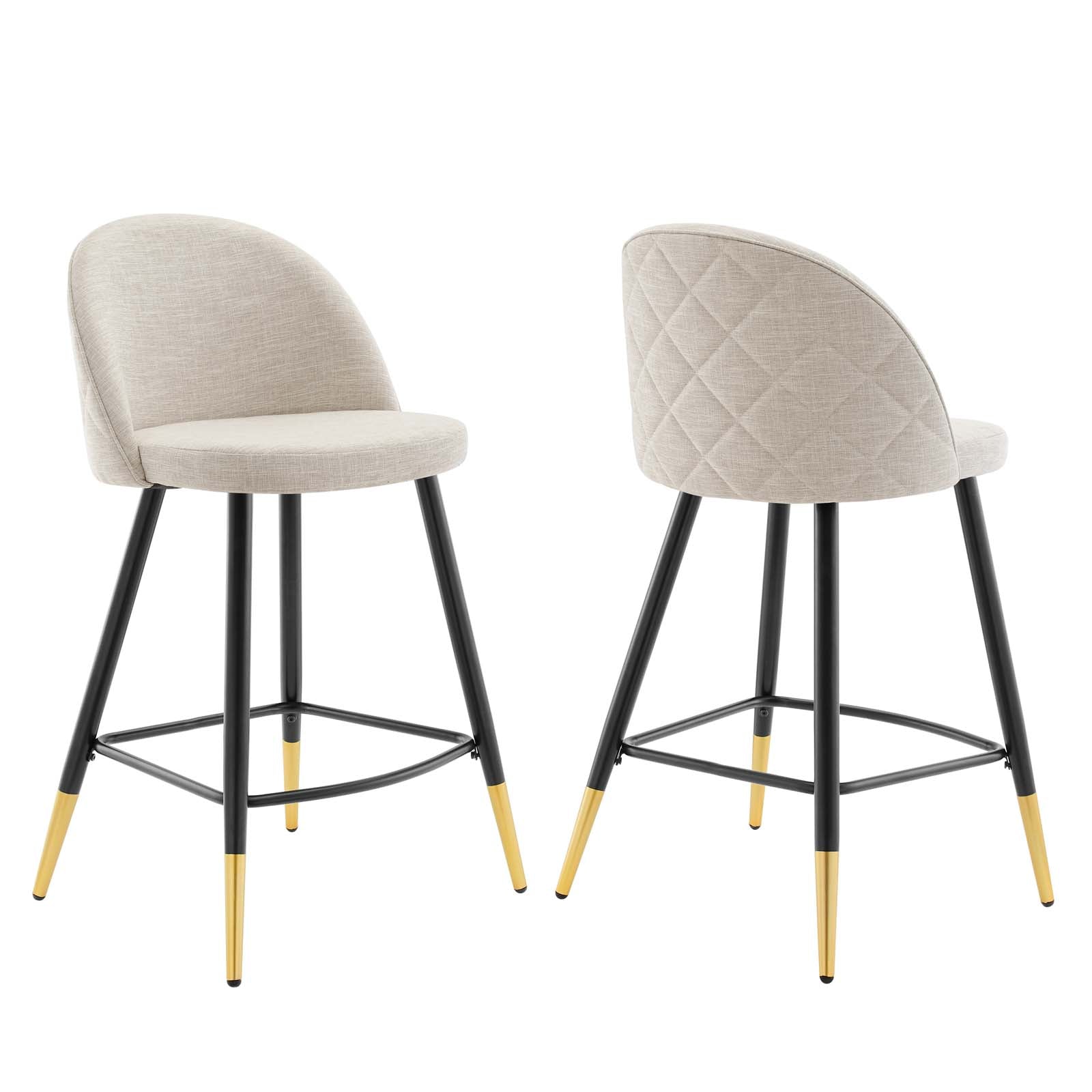 Modway Cordial Fabric Counter Stools - Set of 2 | Counter Stools | Modishstore-4