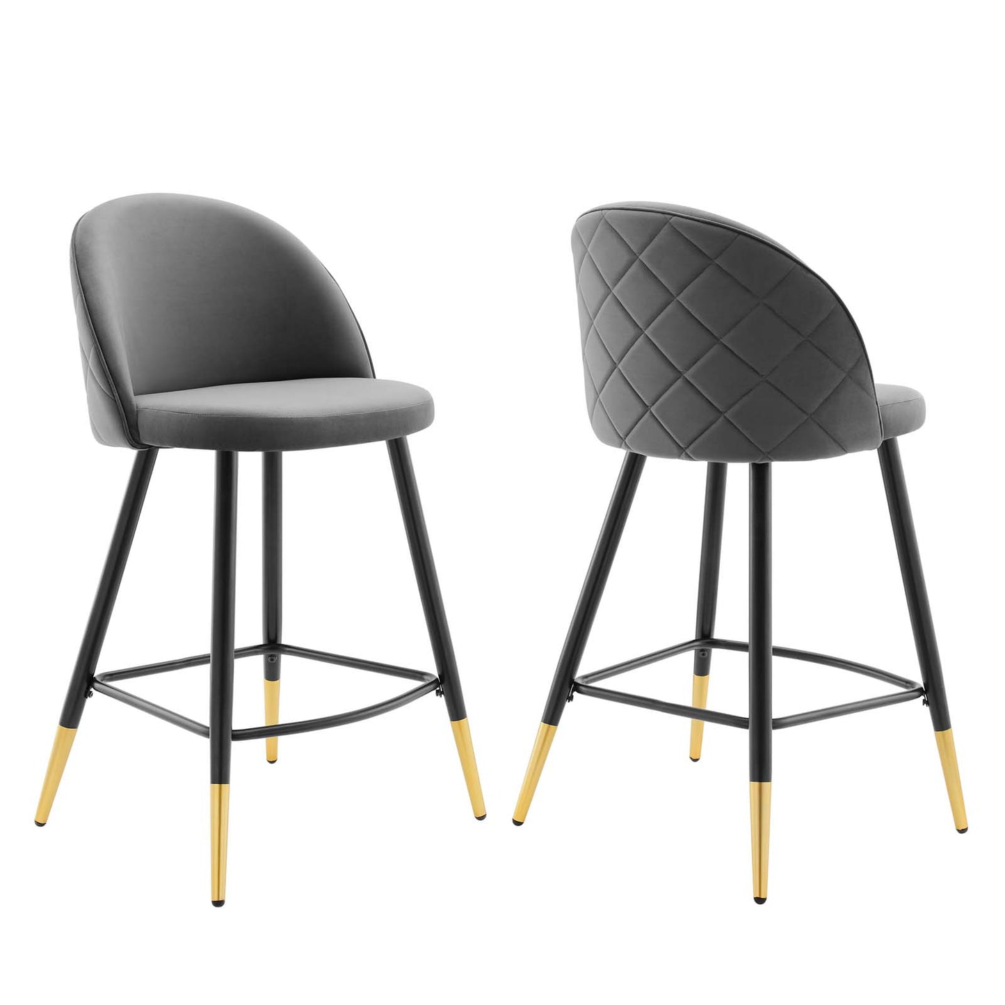 Modway Cordial Performance Velvet Counter Stools - Set of 2 - EEI-4529 | Counter Stools | Modishstore - 5