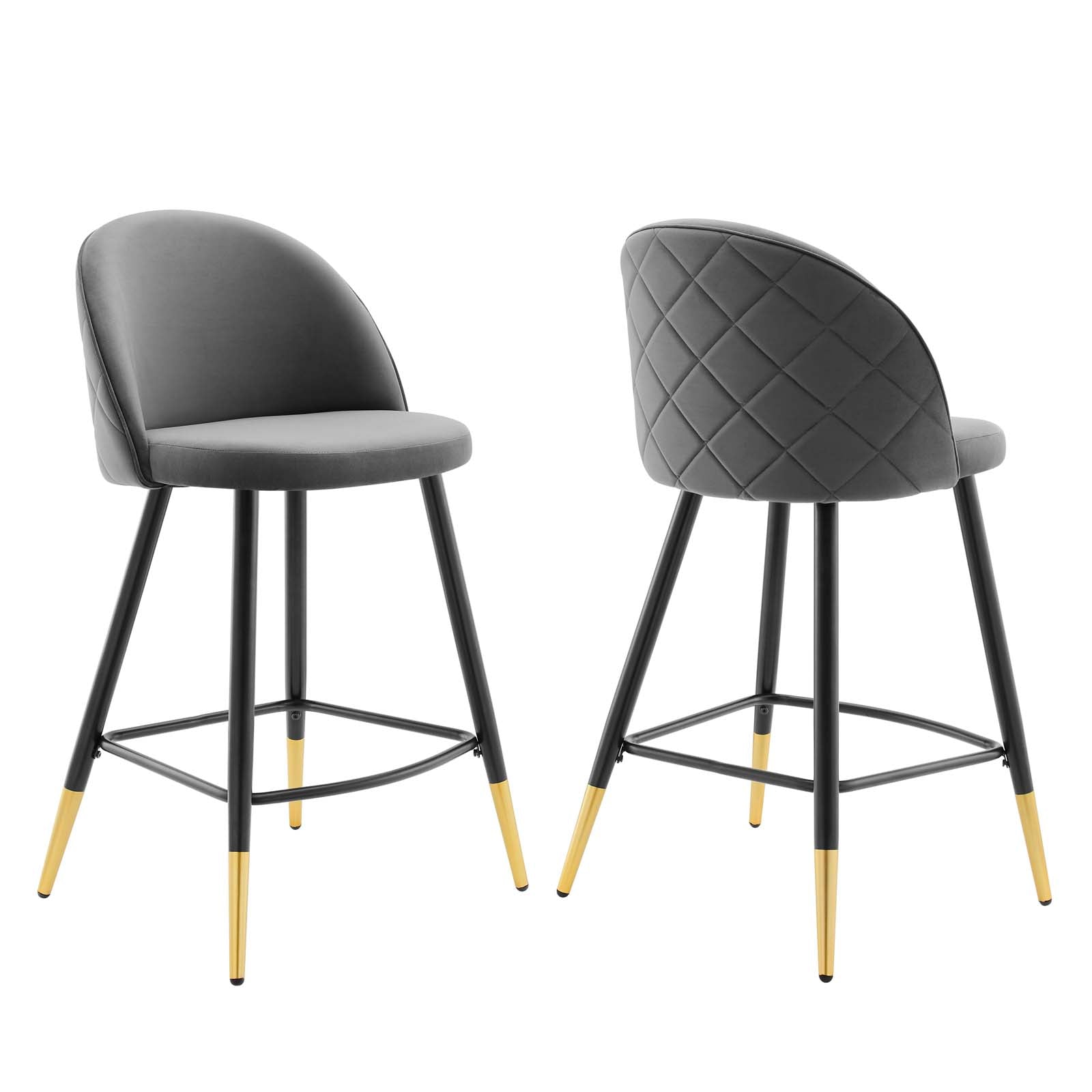 Modway Cordial Performance Velvet Counter Stools - Set of 2 - EEI-4529 | Counter Stools | Modishstore - 5