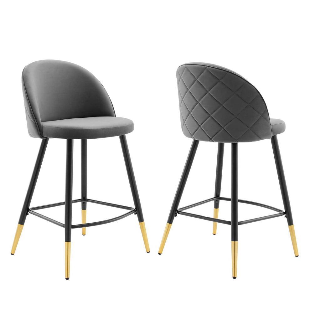 Modway Cordial Performance Velvet Counter Stools - Set of 2 - EEI-4529 | Counter Stools | Modishstore - 5