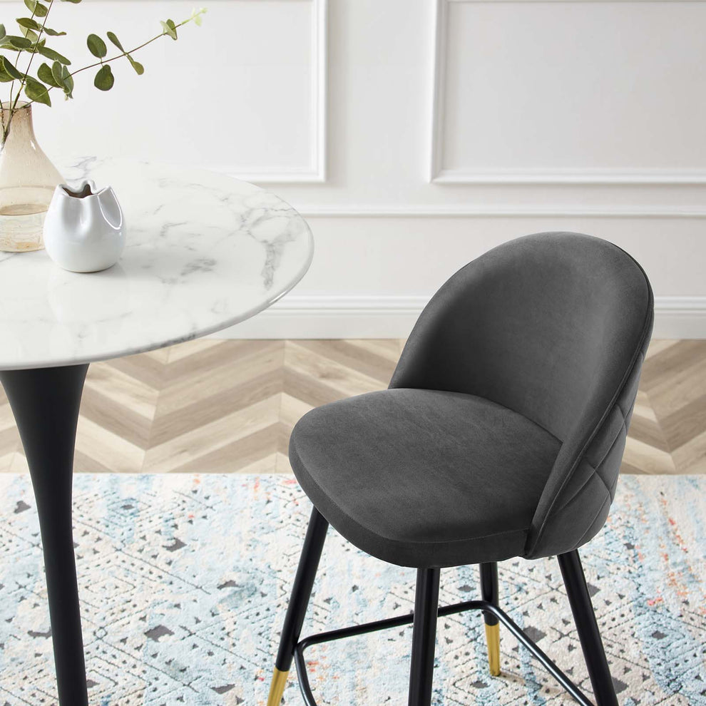Modway Cordial Performance Velvet Counter Stools - Set of 2 - EEI-4529 | Counter Stools | Modishstore - 8