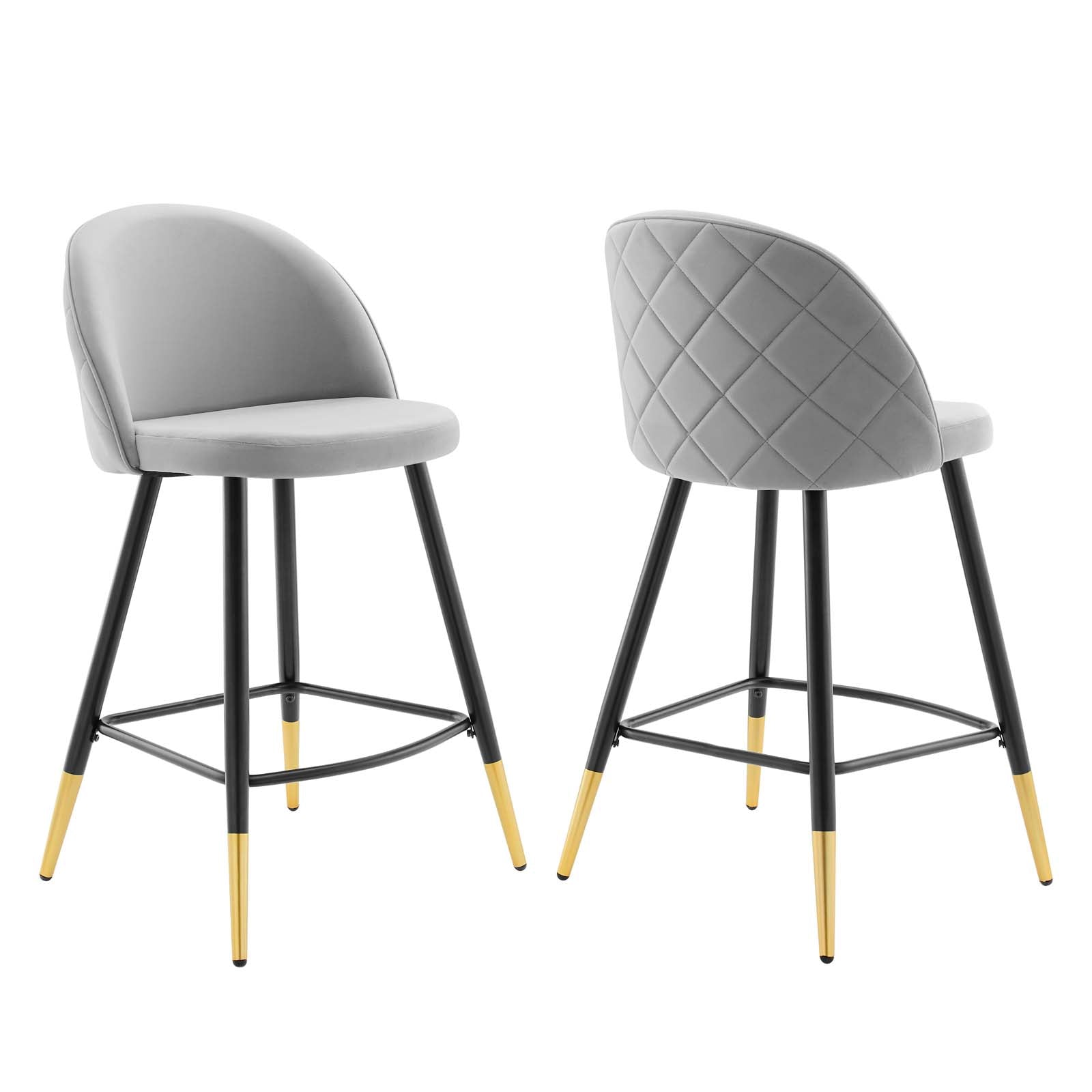 Modway Cordial Performance Velvet Counter Stools - Set of 2 - EEI-4529 | Counter Stools | Modishstore - 22