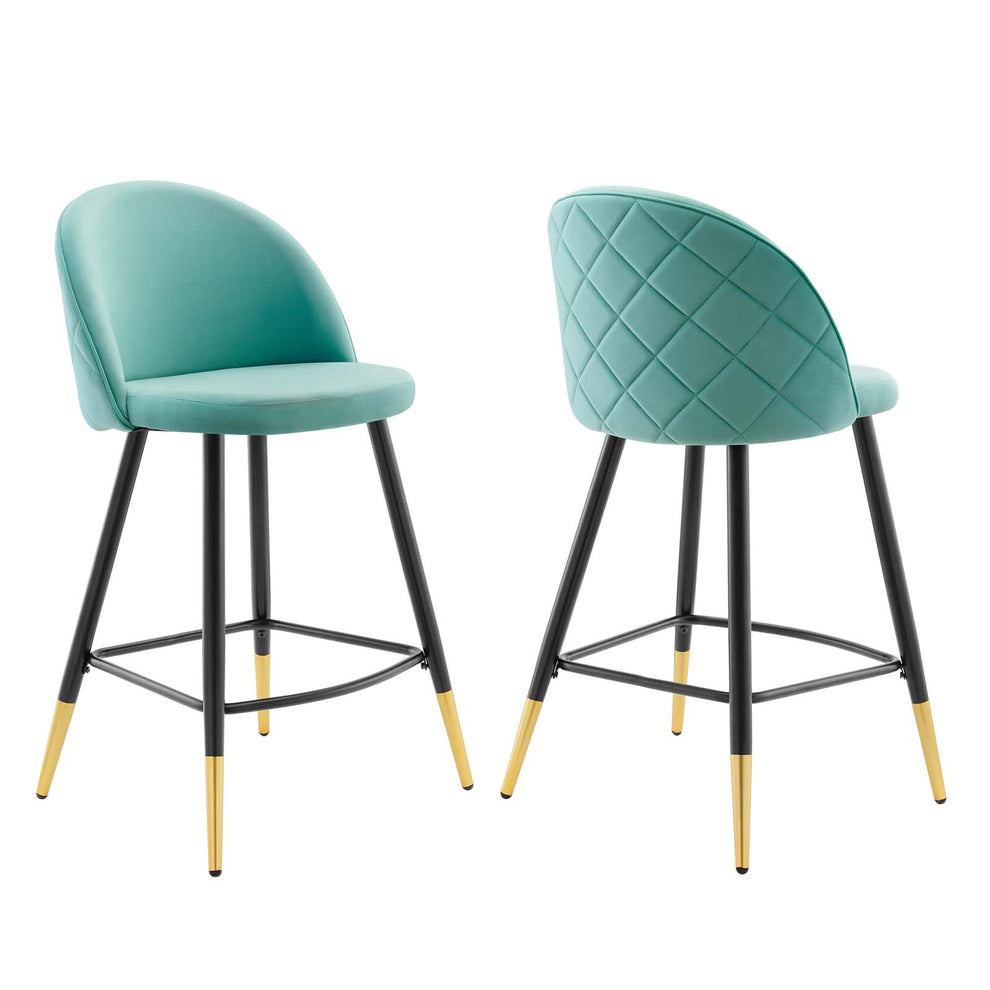 Modway Cordial Performance Velvet Counter Stools - Set of 2 - EEI-4529 | Counter Stools | Modishstore - 25