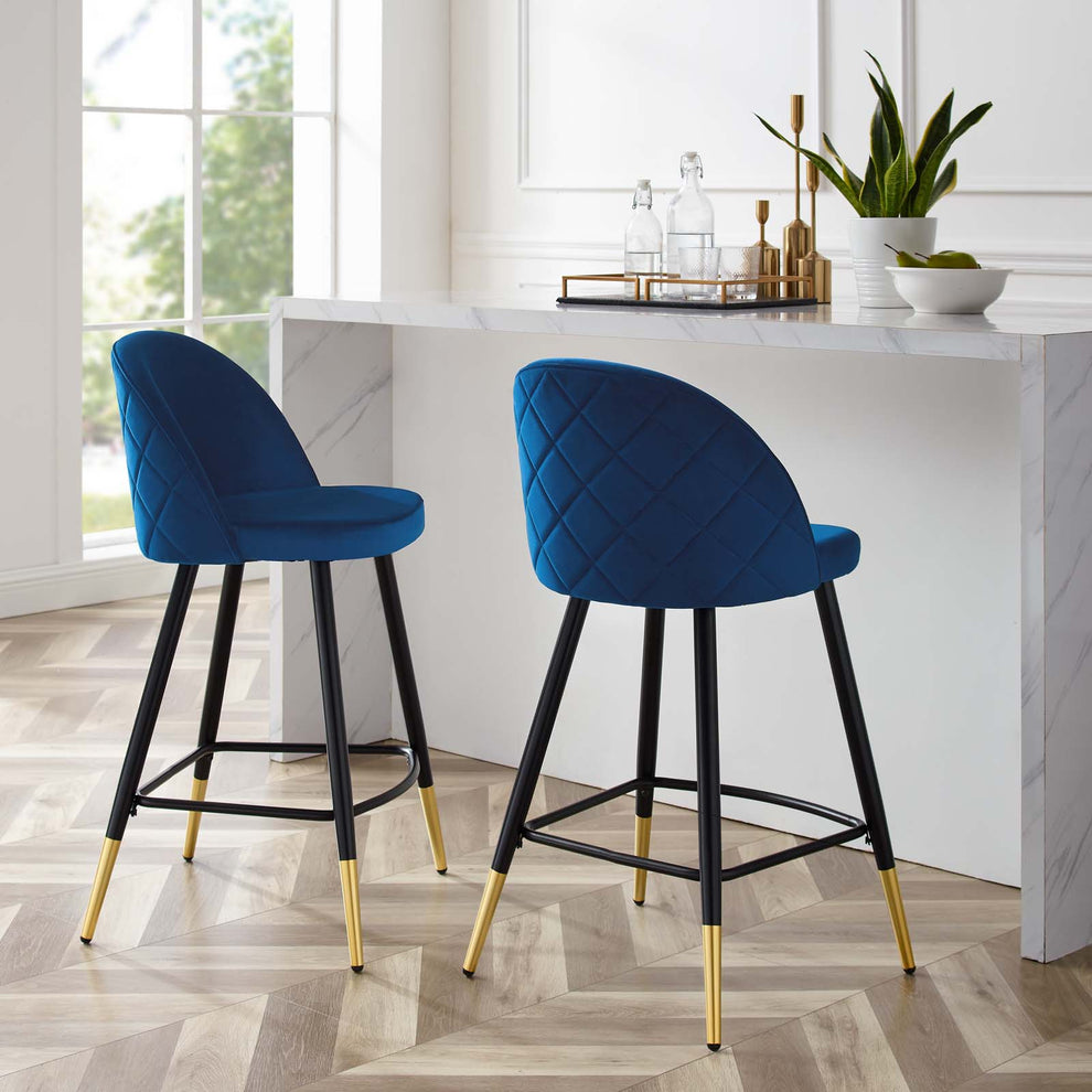 Modway Cordial Performance Velvet Counter Stools - Set of 2 - EEI-4529 | Counter Stools | Modishstore - 32
