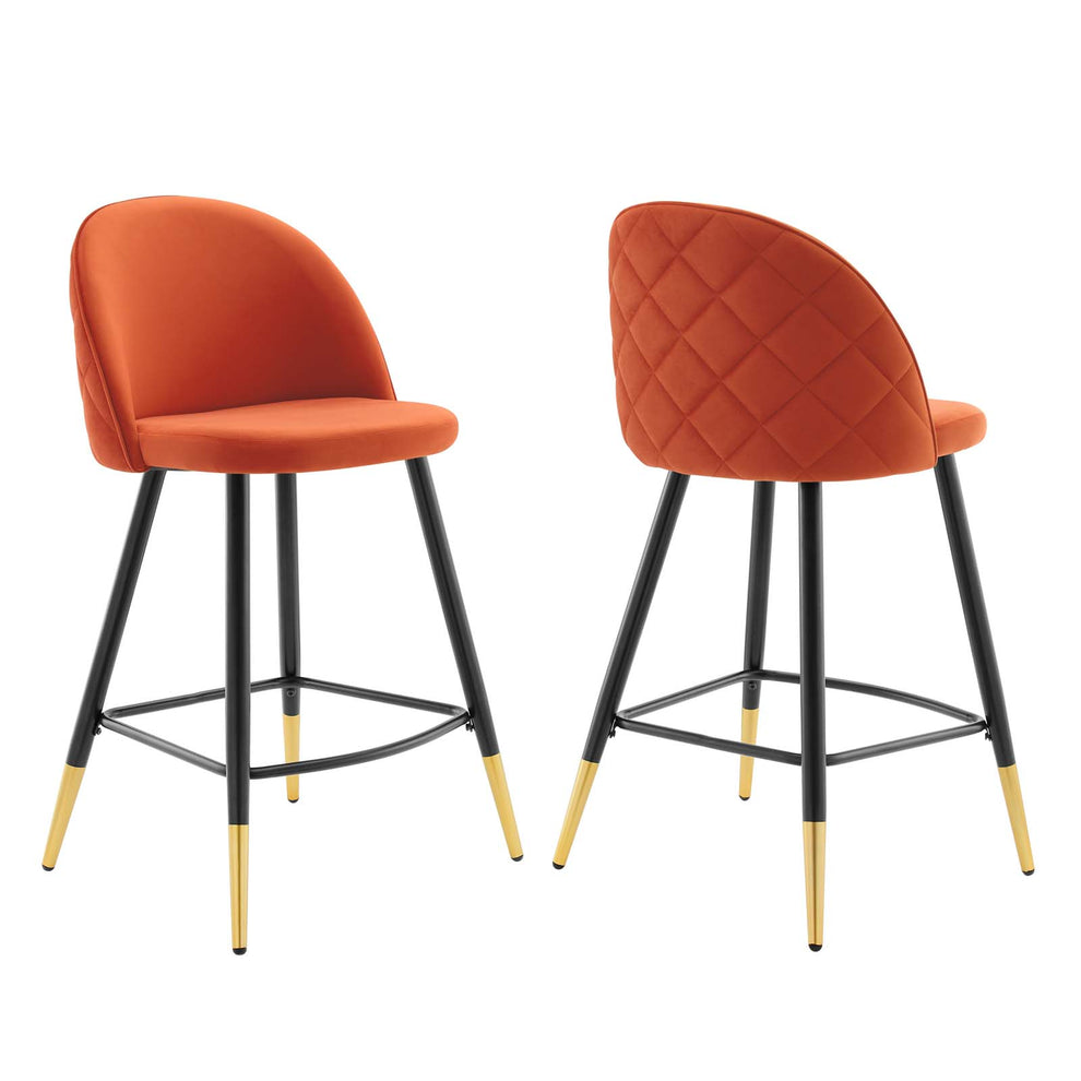 Modway Cordial Performance Velvet Counter Stools - Set of 2 - EEI-4529 | Counter Stools | Modishstore - 43