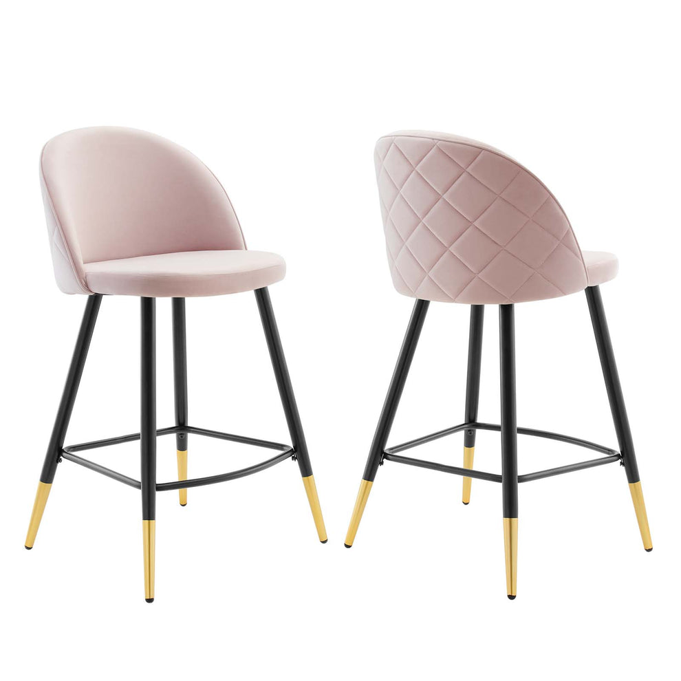 Modway Cordial Performance Velvet Counter Stools - Set of 2 - EEI-4529 | Counter Stools | Modishstore - 52