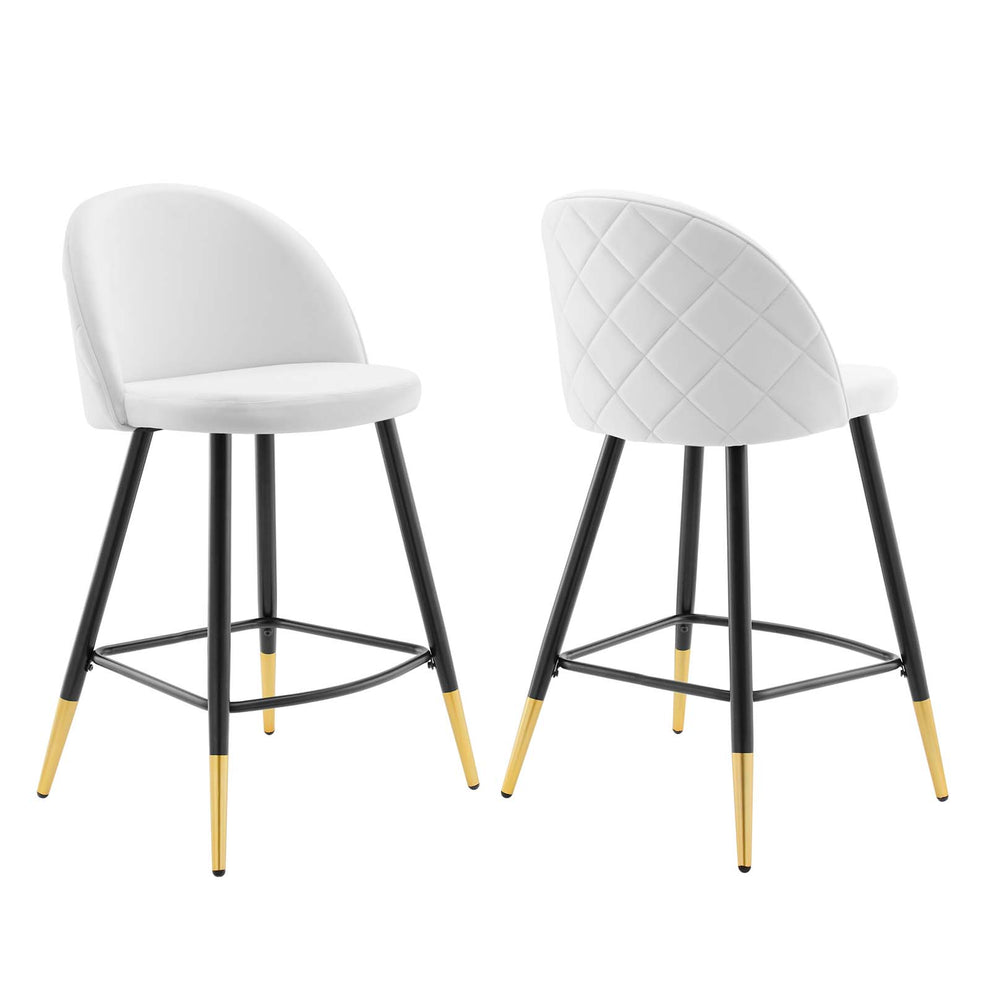 Modway Cordial Performance Velvet Counter Stools - Set of 2 - EEI-4529 | Counter Stools | Modishstore - 61