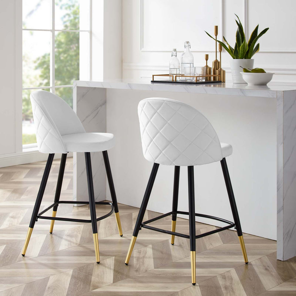 Modway Cordial Performance Velvet Counter Stools - Set of 2 - EEI-4529 | Counter Stools | Modishstore - 59