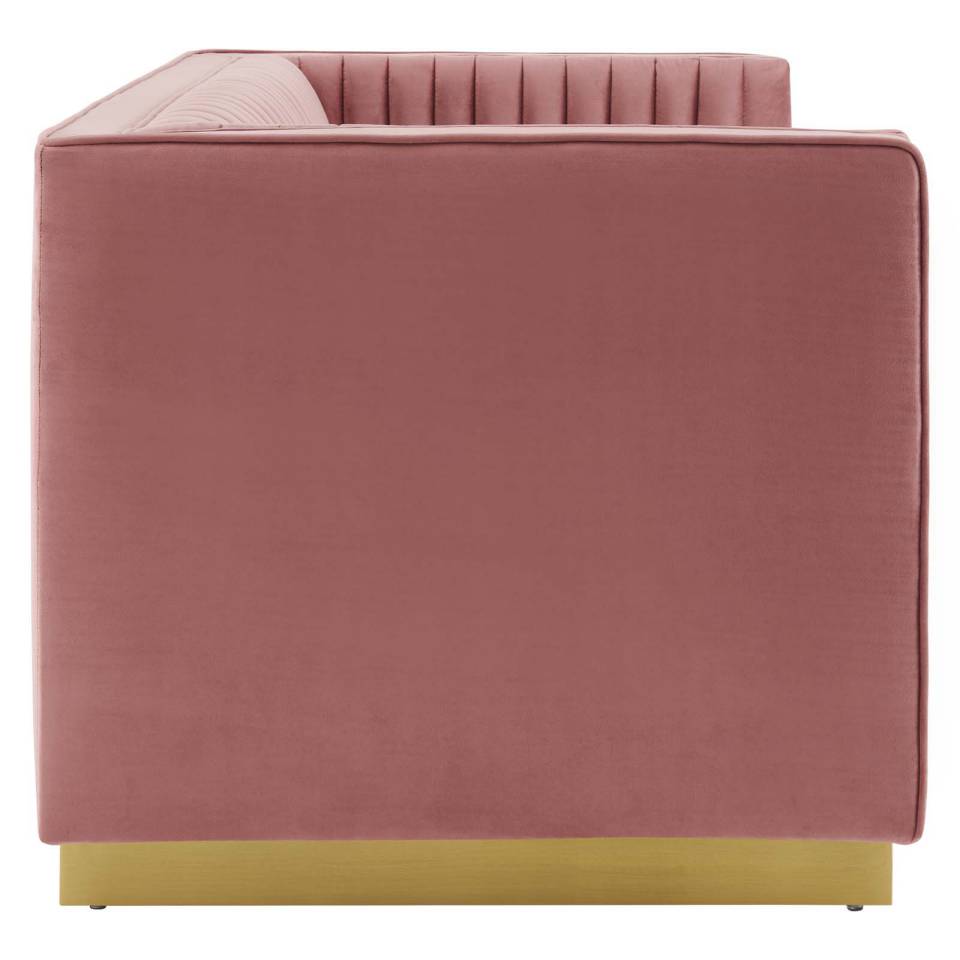 Modway Sanguine Vertical Channel Tufted Performance Velvet Loveseat - EEI-4530 | Loveseats | Modishstore - 7