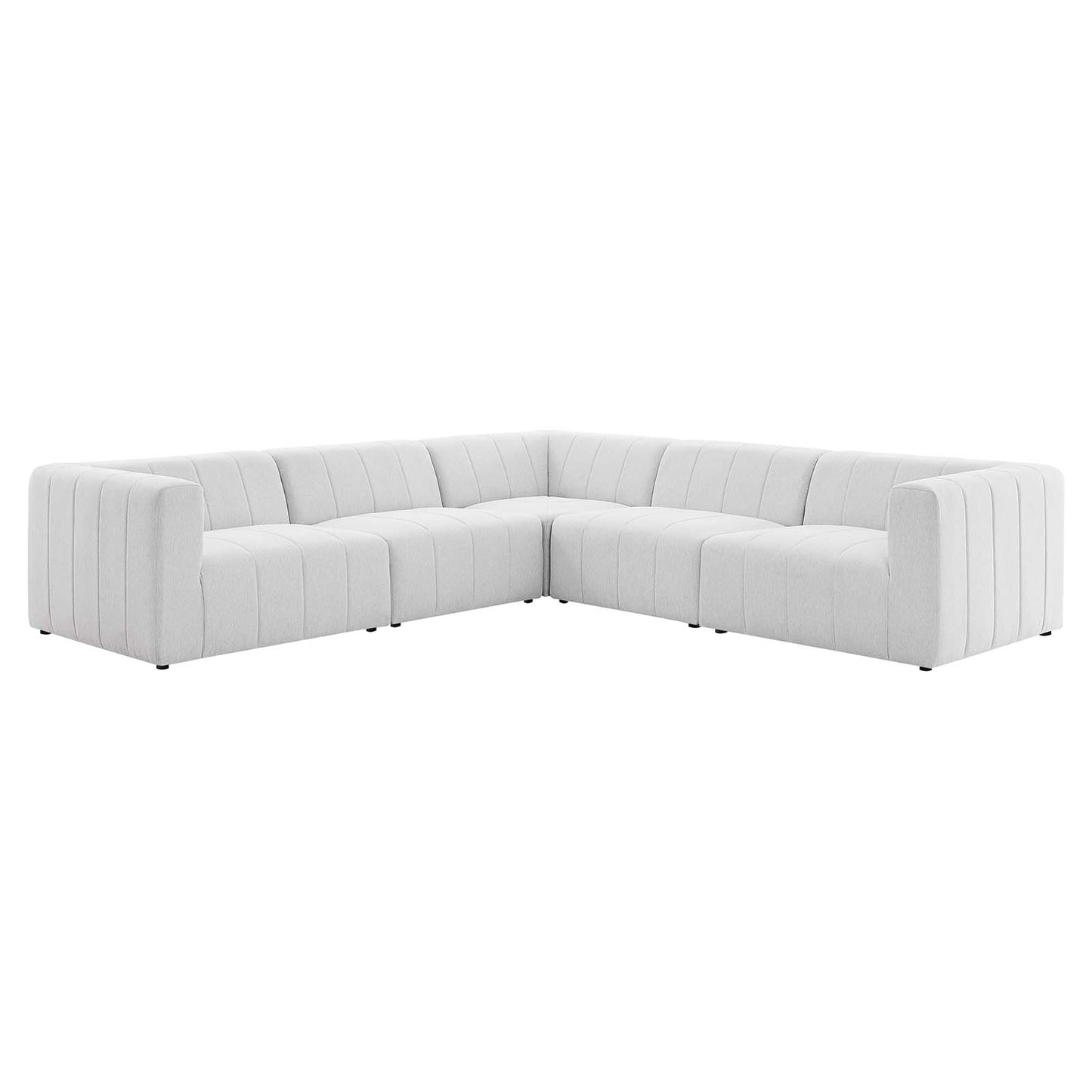 Bartlett Upholstered Fabric 5-Piece Sectional Sofa By Modway | Sofas | Modishstore-11