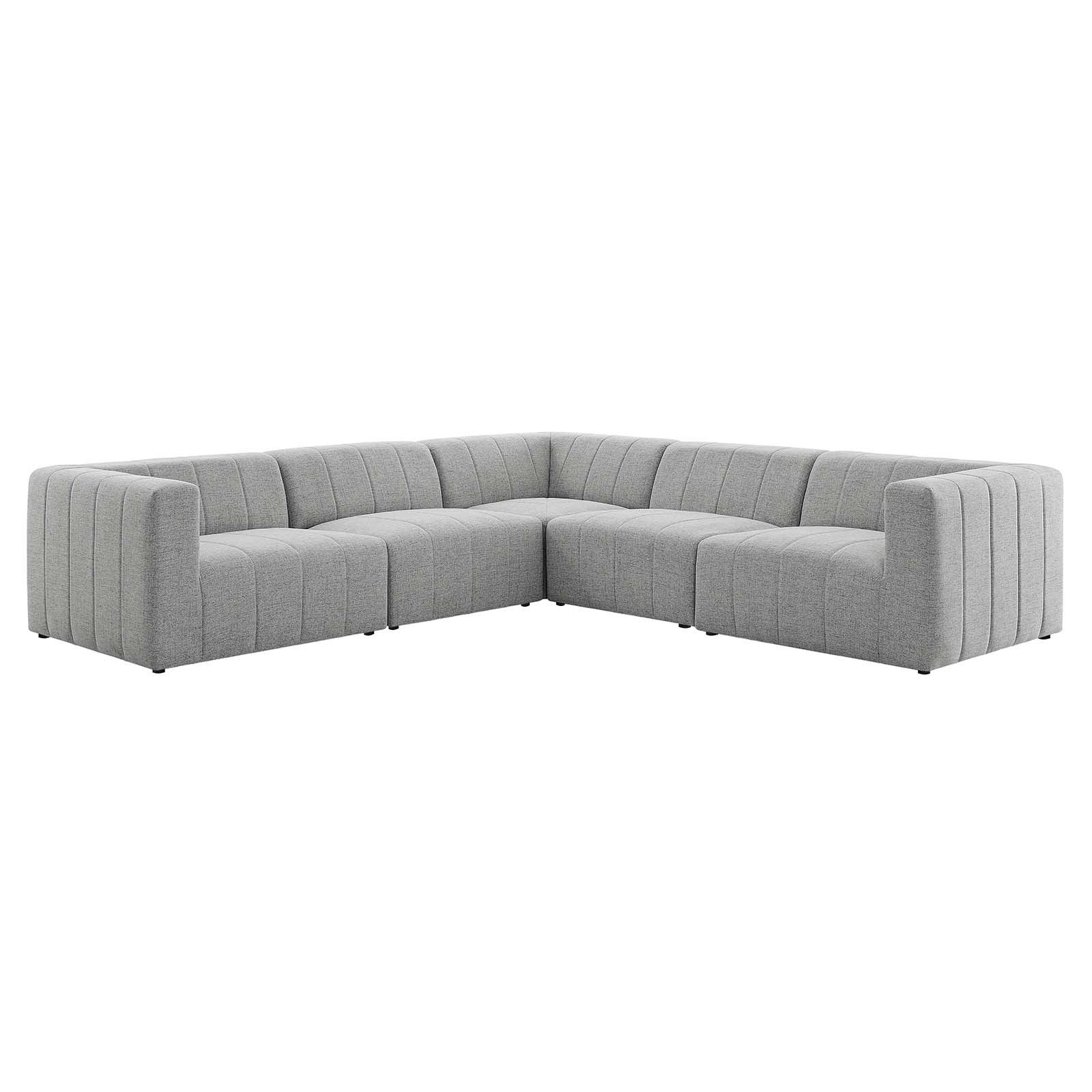 Bartlett Upholstered Fabric 5-Piece Sectional Sofa By Modway | Sofas | Modishstore-2