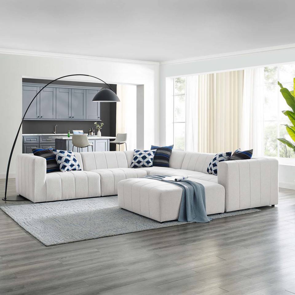 Modway Bartlett Upholstered Fabric Upholstered Fabric 6-Piece Sectional Sofa | Sofas | Modishstore