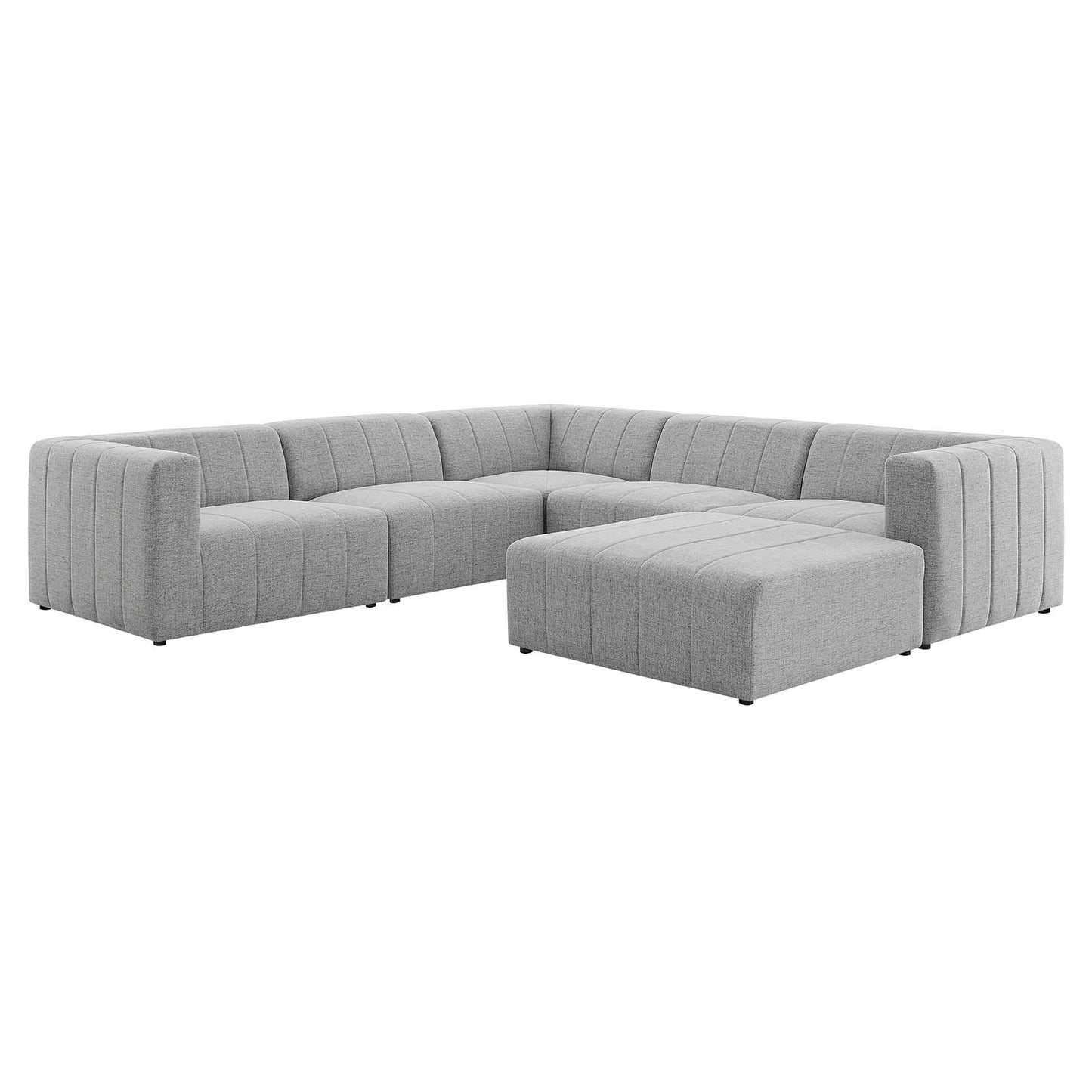 Modway Bartlett Upholstered Fabric Upholstered Fabric 6-Piece Sectional Sofa | Sofas | Modishstore-17