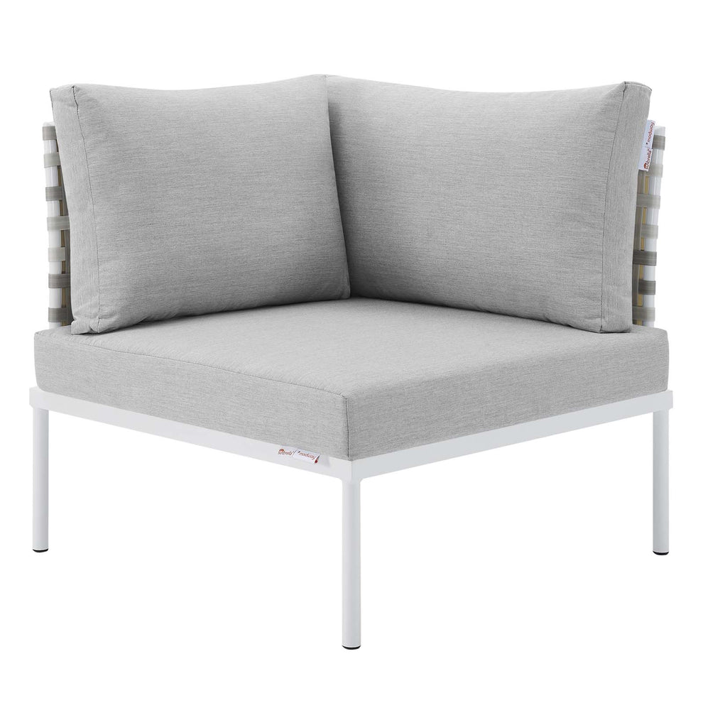 Harmony Sunbrella® Basket Weave Outdoor Patio Aluminum Corner Chair By Modway - EEI-4537 | Outdoor Sofas, Loveseats & Sectionals | Modishstore - 2