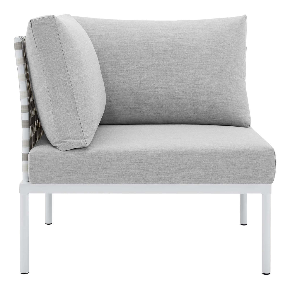 Harmony Sunbrella® Basket Weave Outdoor Patio Aluminum Corner Chair By Modway - EEI-4537 | Outdoor Sofas, Loveseats & Sectionals | Modishstore - 3