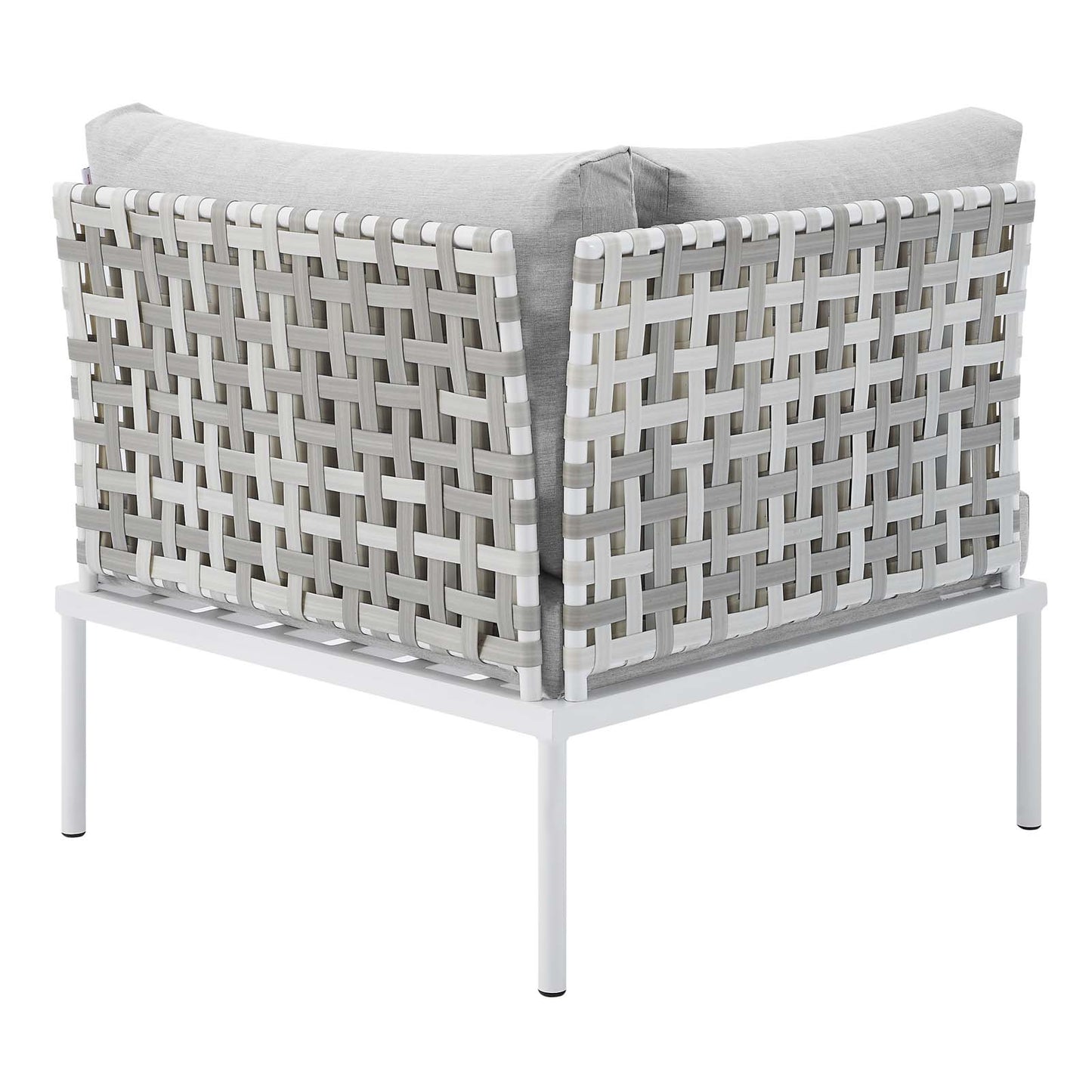 Harmony Sunbrella® Basket Weave Outdoor Patio Aluminum Corner Chair By Modway - EEI-4537 | Outdoor Sofas, Loveseats & Sectionals | Modishstore - 4