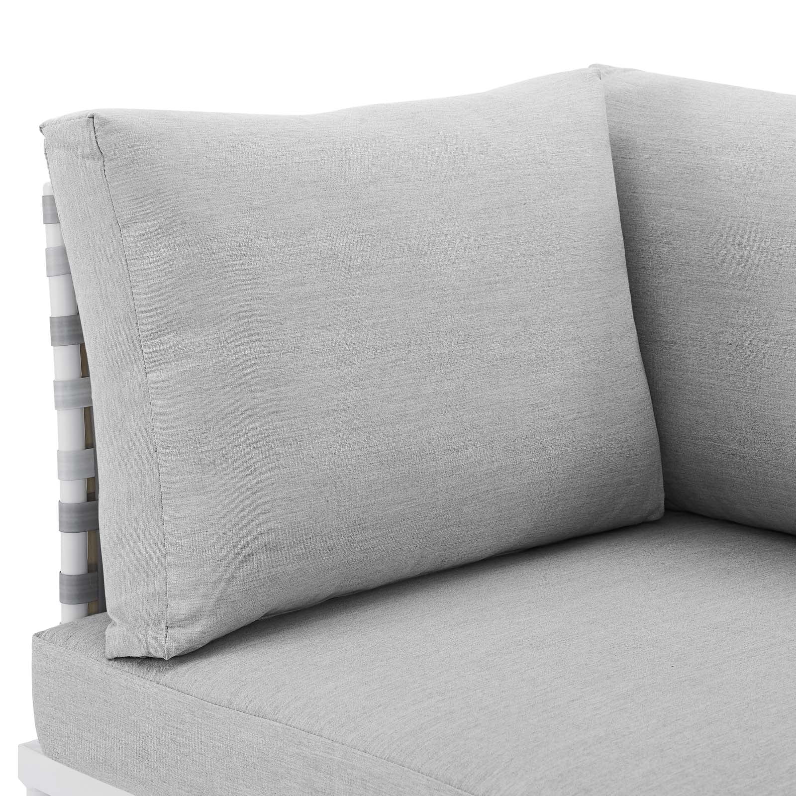 Harmony Sunbrella® Basket Weave Outdoor Patio Aluminum Corner Chair By Modway - EEI-4537 | Outdoor Sofas, Loveseats & Sectionals | Modishstore - 5