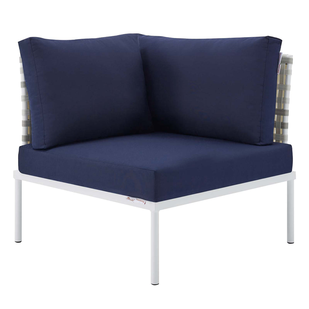 Harmony Sunbrella® Basket Weave Outdoor Patio Aluminum Corner Chair By Modway - EEI-4537 | Outdoor Sofas, Loveseats & Sectionals | Modishstore - 7