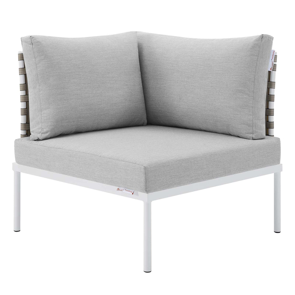 Harmony Sunbrella® Basket Weave Outdoor Patio Aluminum Corner Chair By Modway - EEI-4538 | Outdoor Chairs | Modishstore - 2