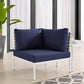 Harmony Sunbrella® Basket Weave Outdoor Patio Aluminum Corner Chair By Modway - EEI-4538 | Outdoor Chairs | Modishstore - 14