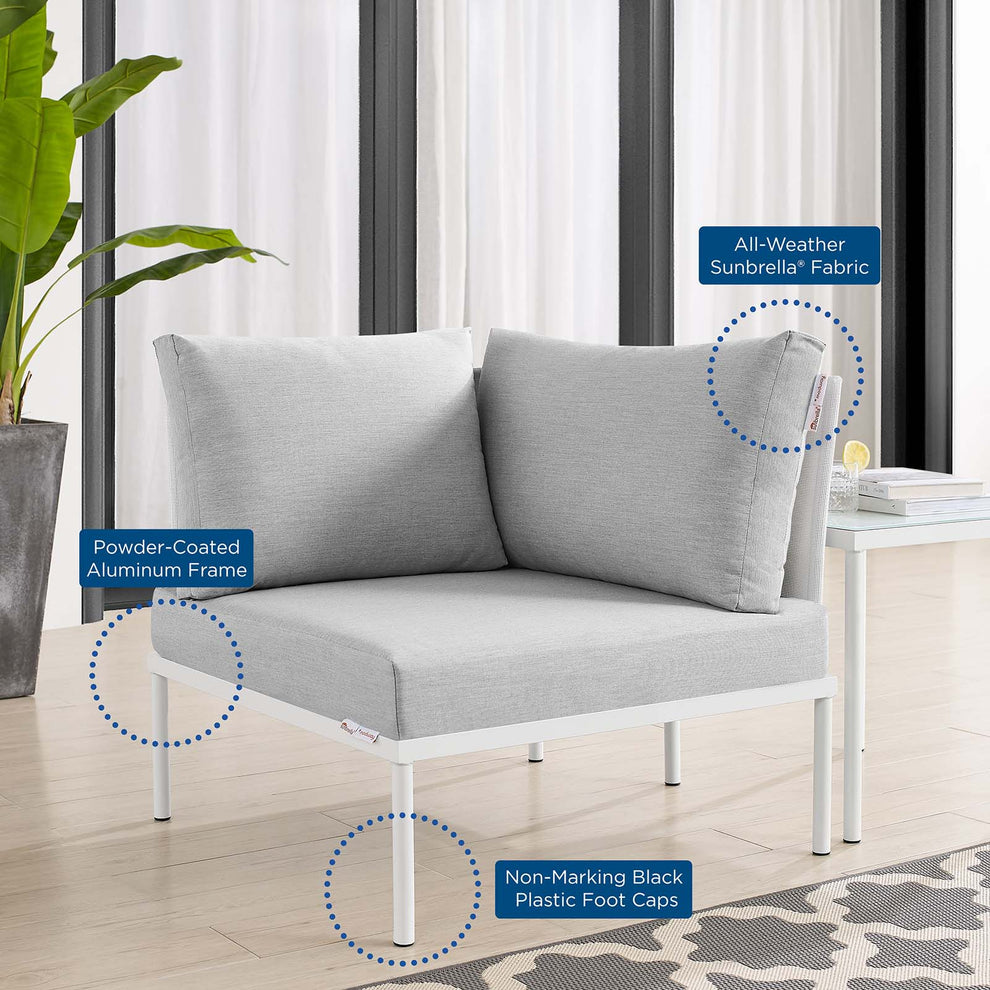 Harmony Sunbrella® Outdoor Patio All Mesh Corner Chair By Modway - EEI-4539 | Outdoor Sofas, Loveseats & Sectionals | Modishstore - 6