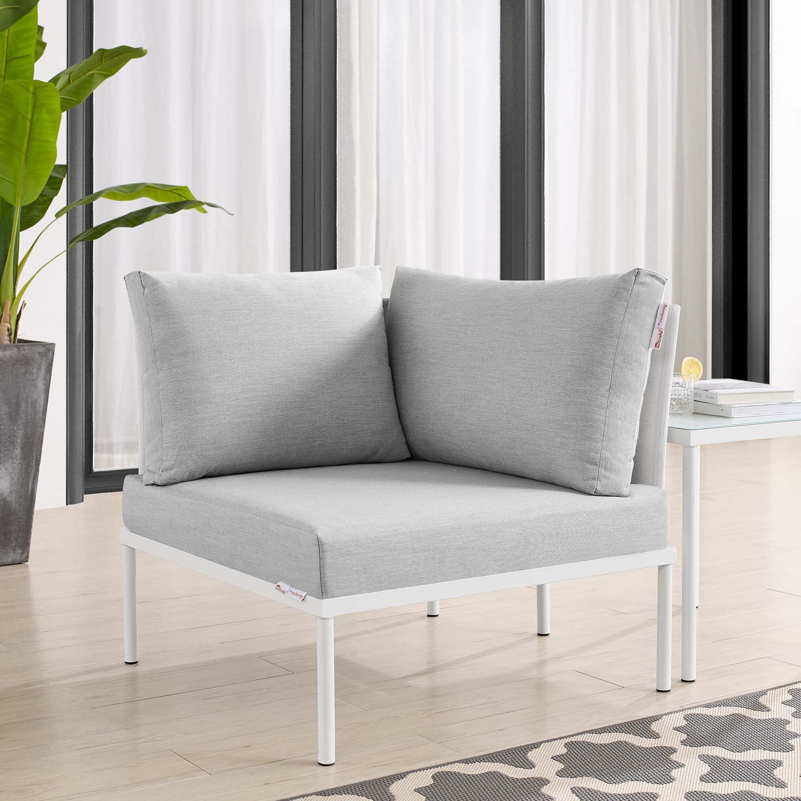 Harmony Sunbrella® Outdoor Patio All Mesh Corner Chair By Modway - EEI-4539 | Outdoor Sofas, Loveseats & Sectionals | Modishstore - 1