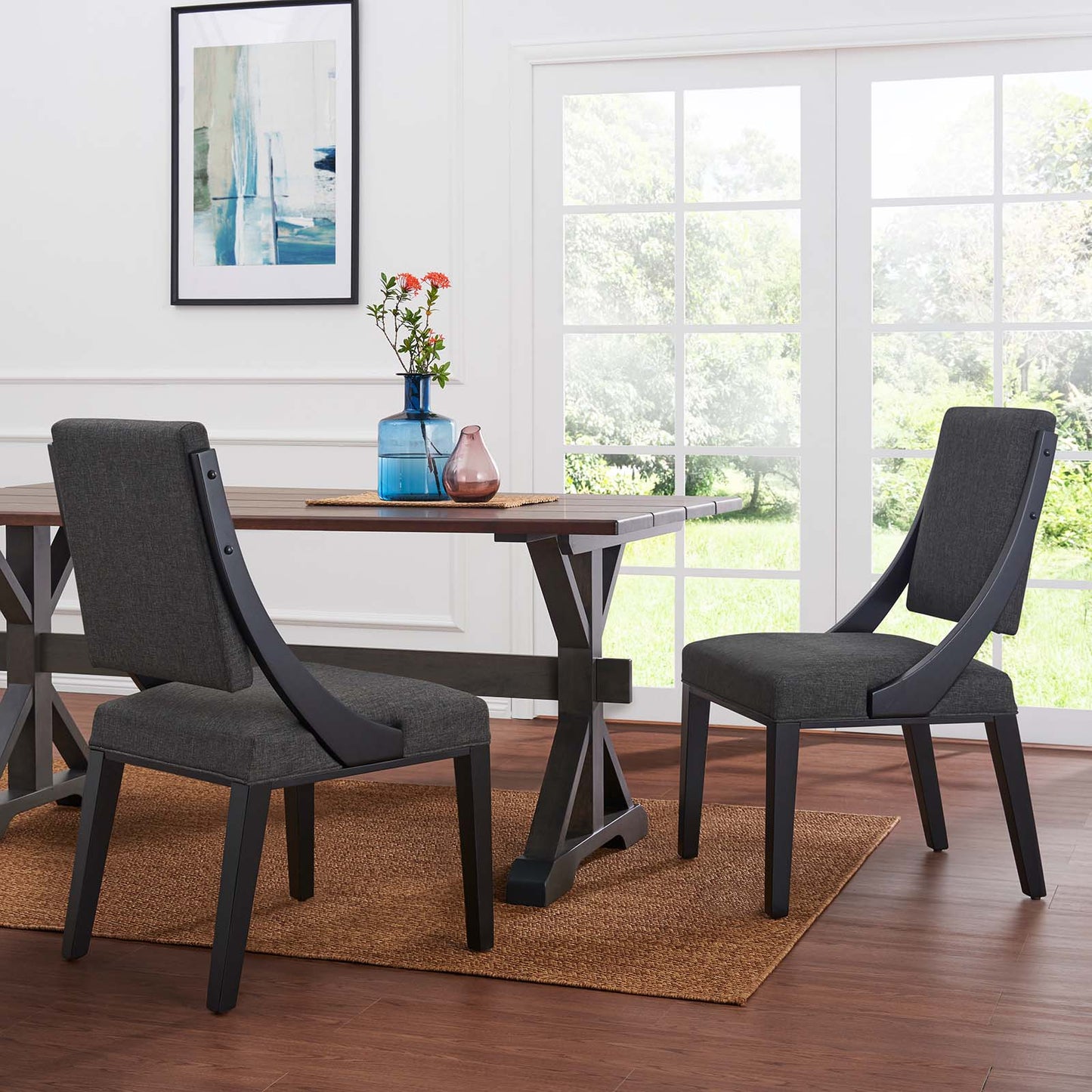 Cambridge Upholstered Fabric Dining Chairs - Set of 2 By Modway - EEI-4553 | Dining Chairs | Modishstore - 16