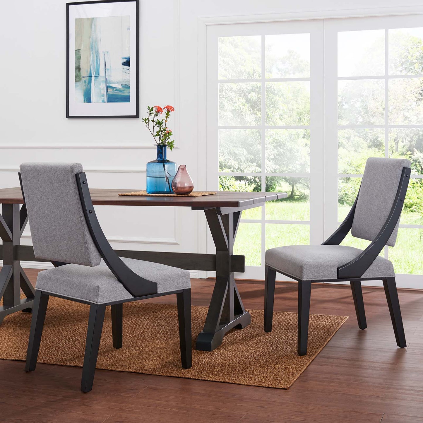 Cambridge Upholstered Fabric Dining Chairs - Set of 2 By Modway - EEI-4553 | Dining Chairs | Modishstore - 24