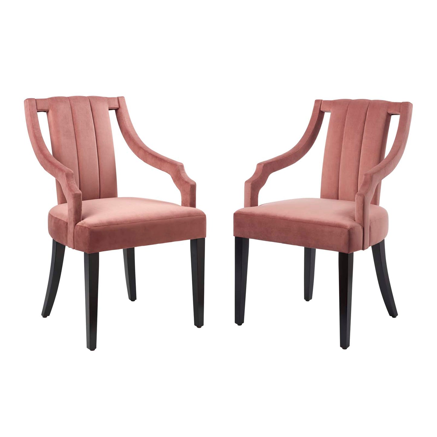 Virtue Performance Velvet Dining Chairs - Set of 2 By Modway - EEI-4554 | Dining Chairs | Modishstore - 2