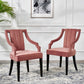 Virtue Performance Velvet Dining Chairs - Set of 2 By Modway - EEI-4554 | Dining Chairs | Modishstore - 1