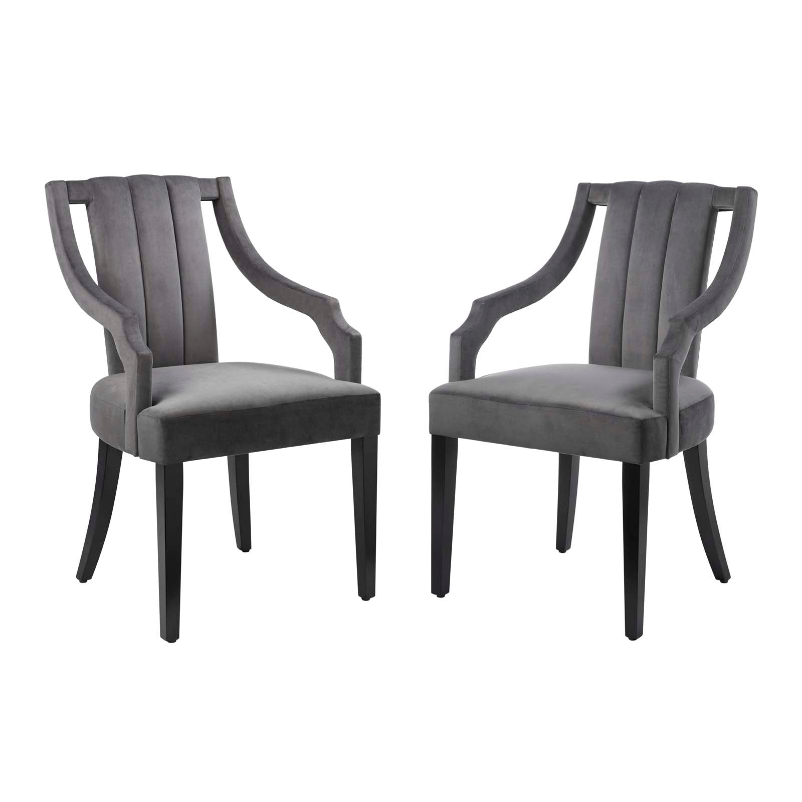 Virtue Performance Velvet Dining Chairs - Set of 2 By Modway - EEI-4554 | Dining Chairs | Modishstore - 9