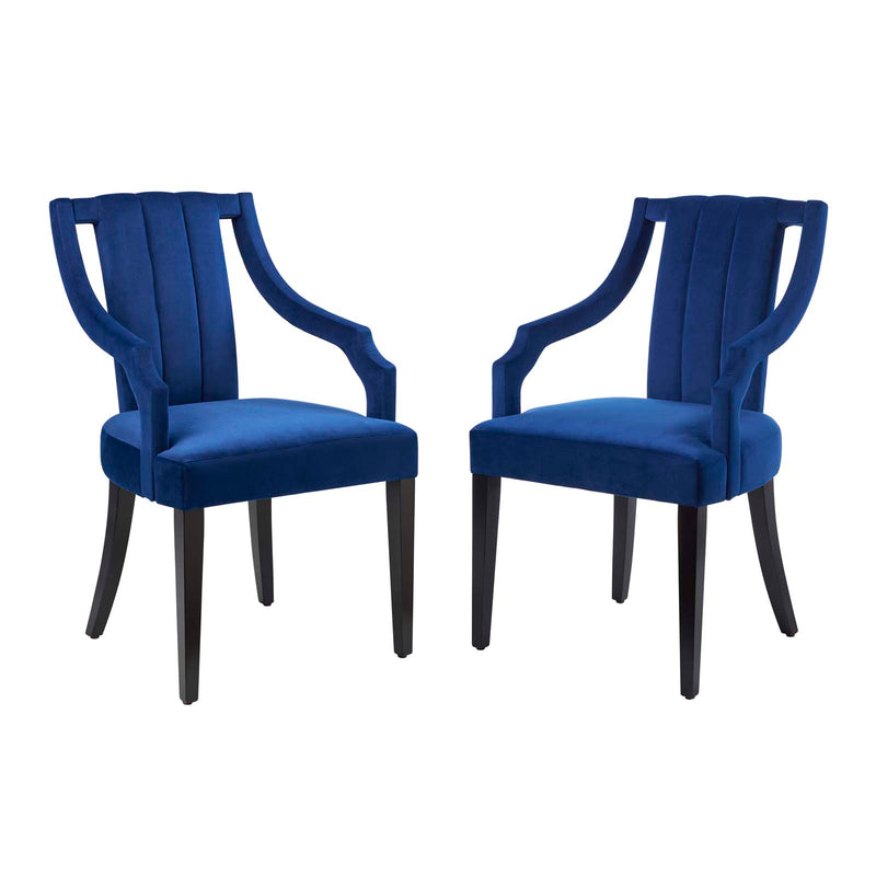 Virtue Performance Velvet Dining Chairs - Set of 2 By Modway - EEI-4554 | Dining Chairs | Modishstore - 17