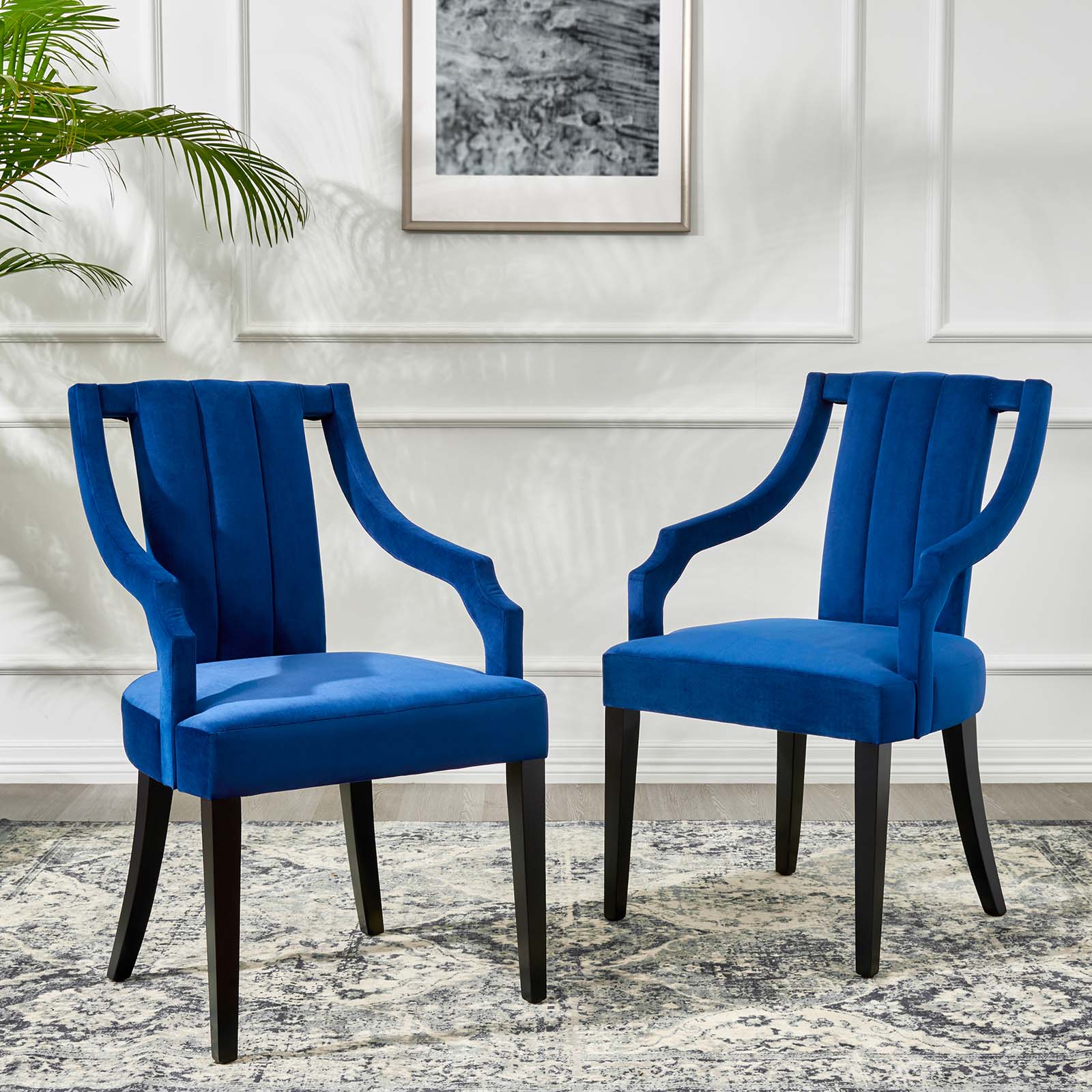 Virtue Performance Velvet Dining Chairs - Set of 2 By Modway - EEI-4554 | Dining Chairs | Modishstore - 24