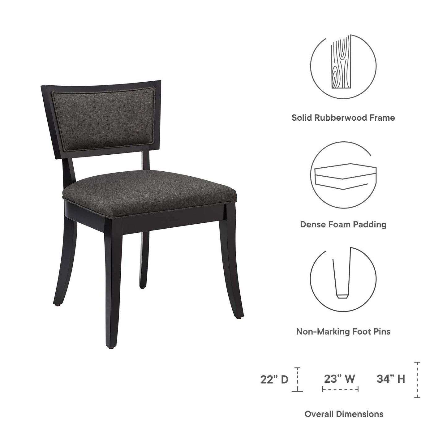 Pristine Upholstered Fabric Dining Chairs - Set of 2 By Modway - EEI-4557 | Dining Chairs | Modishstore - 14
